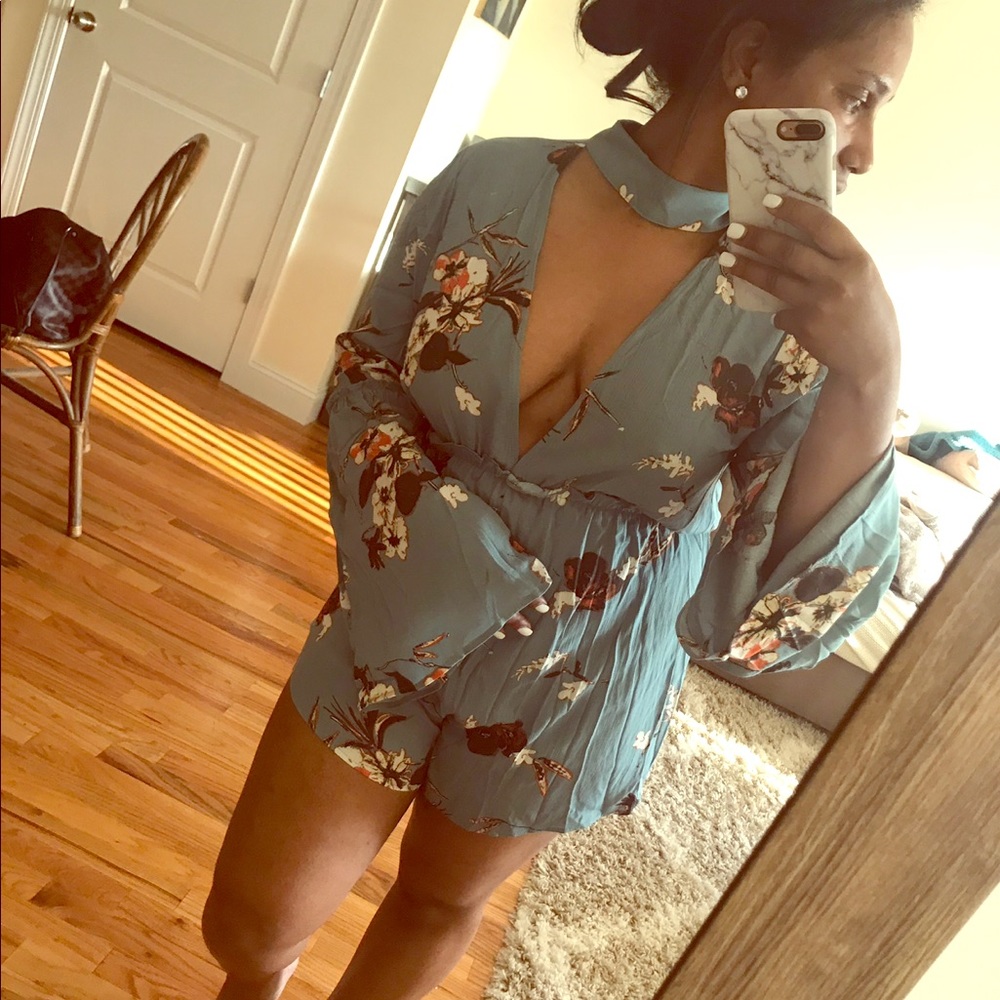 Blue romper